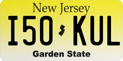 NJ license plate I50KUL
