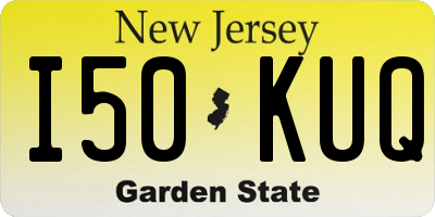 NJ license plate I50KUQ