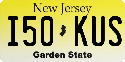 NJ license plate I50KUS