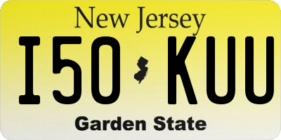 NJ license plate I50KUU