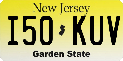 NJ license plate I50KUV