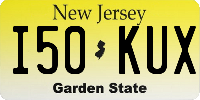NJ license plate I50KUX
