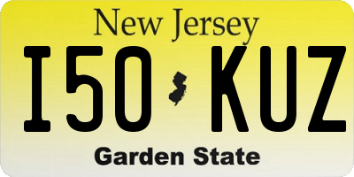 NJ license plate I50KUZ