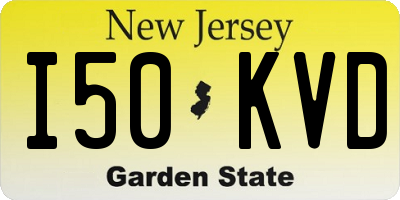 NJ license plate I50KVD