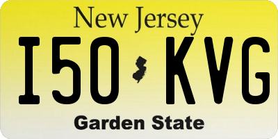 NJ license plate I50KVG