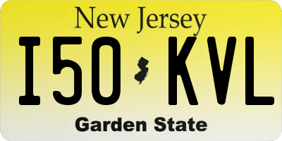 NJ license plate I50KVL