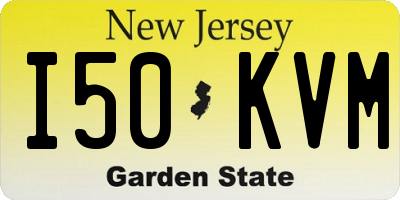NJ license plate I50KVM