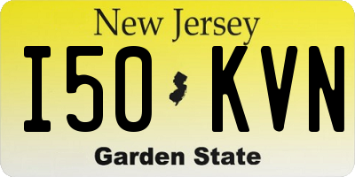 NJ license plate I50KVN