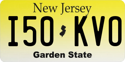 NJ license plate I50KVO
