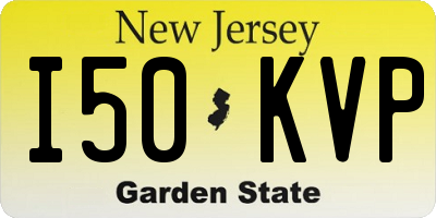 NJ license plate I50KVP