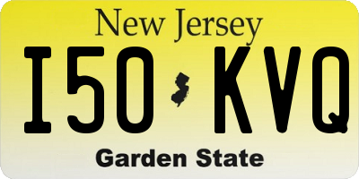 NJ license plate I50KVQ