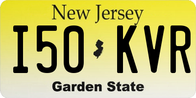 NJ license plate I50KVR