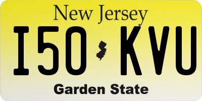 NJ license plate I50KVU
