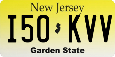 NJ license plate I50KVV