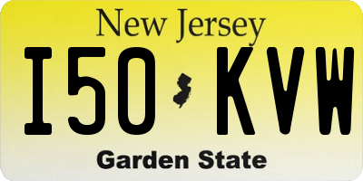 NJ license plate I50KVW