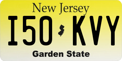 NJ license plate I50KVY