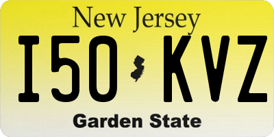NJ license plate I50KVZ