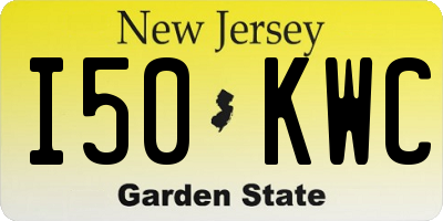 NJ license plate I50KWC