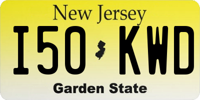 NJ license plate I50KWD