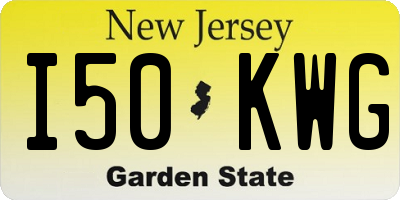 NJ license plate I50KWG