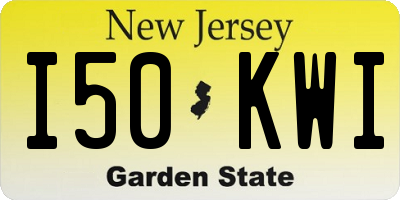 NJ license plate I50KWI