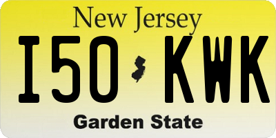 NJ license plate I50KWK