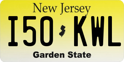 NJ license plate I50KWL