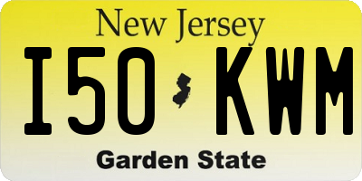 NJ license plate I50KWM