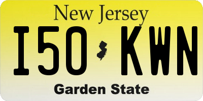 NJ license plate I50KWN
