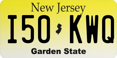 NJ license plate I50KWQ
