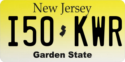 NJ license plate I50KWR