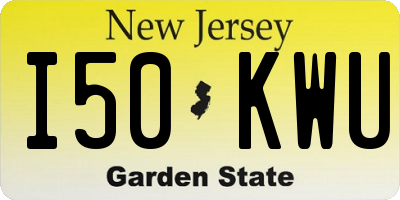 NJ license plate I50KWU
