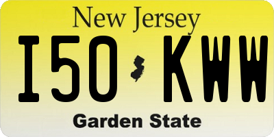 NJ license plate I50KWW