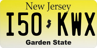 NJ license plate I50KWX