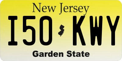 NJ license plate I50KWY