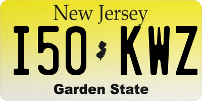 NJ license plate I50KWZ