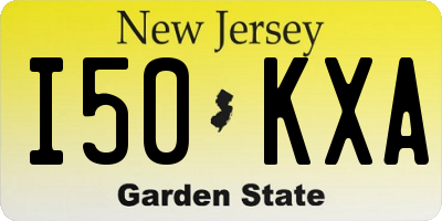 NJ license plate I50KXA
