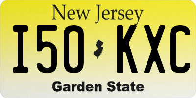NJ license plate I50KXC