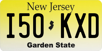 NJ license plate I50KXD