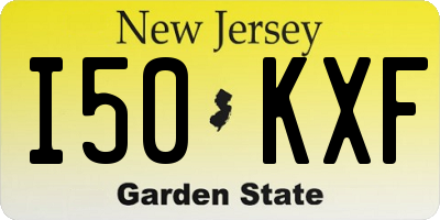 NJ license plate I50KXF
