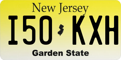NJ license plate I50KXH