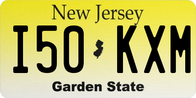 NJ license plate I50KXM