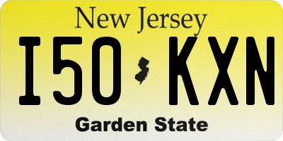 NJ license plate I50KXN