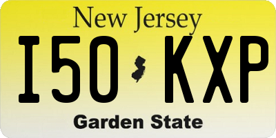 NJ license plate I50KXP