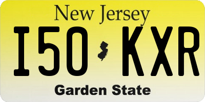 NJ license plate I50KXR