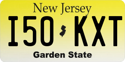 NJ license plate I50KXT