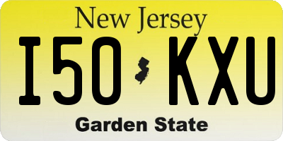NJ license plate I50KXU