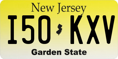 NJ license plate I50KXV