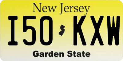 NJ license plate I50KXW