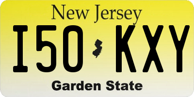 NJ license plate I50KXY